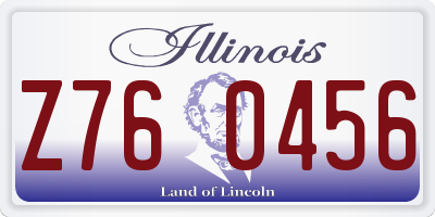 IL license plate Z760456