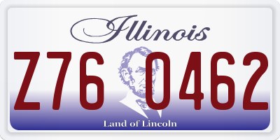 IL license plate Z760462