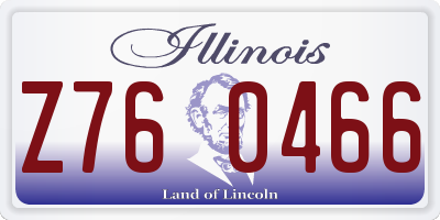IL license plate Z760466
