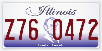 IL license plate Z760472