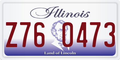 IL license plate Z760473