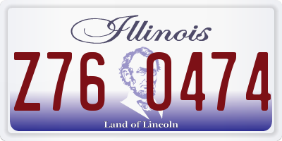 IL license plate Z760474
