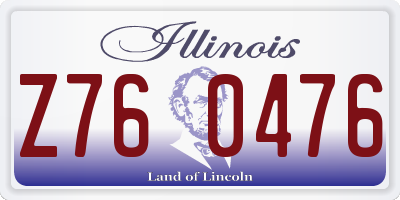 IL license plate Z760476