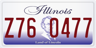 IL license plate Z760477