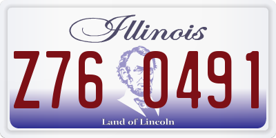 IL license plate Z760491