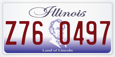 IL license plate Z760497
