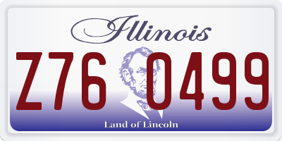 IL license plate Z760499