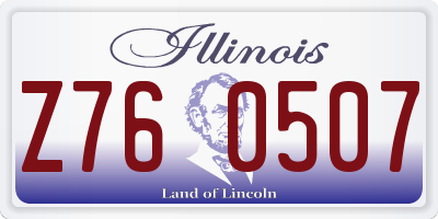 IL license plate Z760507