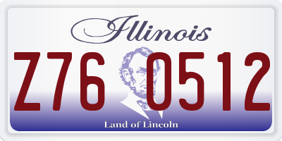 IL license plate Z760512