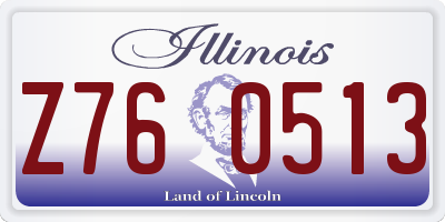 IL license plate Z760513