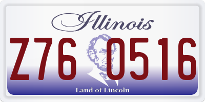 IL license plate Z760516
