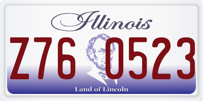 IL license plate Z760523