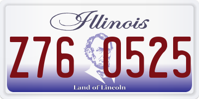 IL license plate Z760525