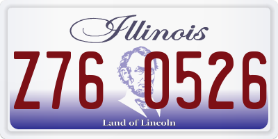 IL license plate Z760526