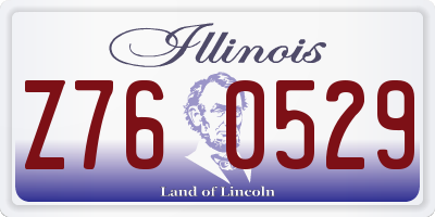 IL license plate Z760529