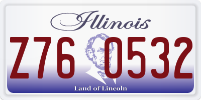 IL license plate Z760532