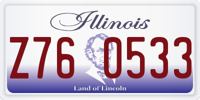 IL license plate Z760533