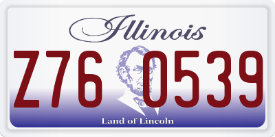 IL license plate Z760539