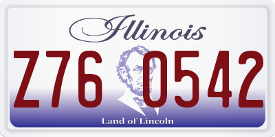 IL license plate Z760542