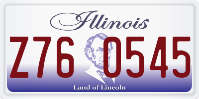 IL license plate Z760545