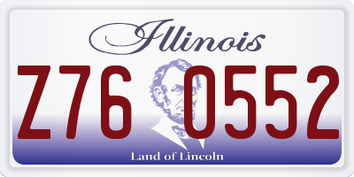 IL license plate Z760552