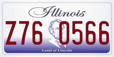 IL license plate Z760566