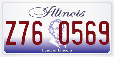 IL license plate Z760569