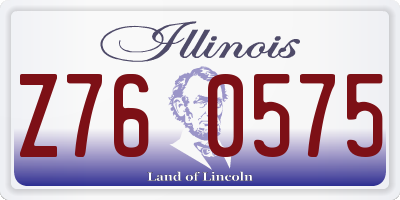 IL license plate Z760575