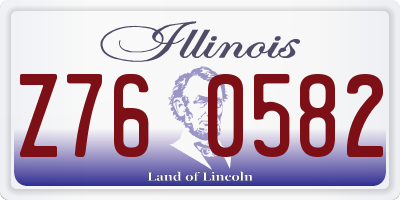 IL license plate Z760582