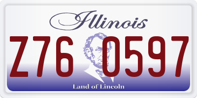 IL license plate Z760597