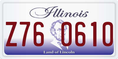 IL license plate Z760610