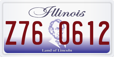 IL license plate Z760612