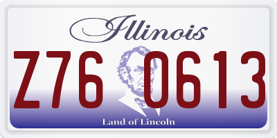 IL license plate Z760613