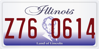 IL license plate Z760614