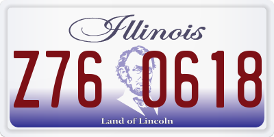 IL license plate Z760618