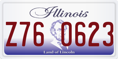 IL license plate Z760623