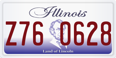 IL license plate Z760628