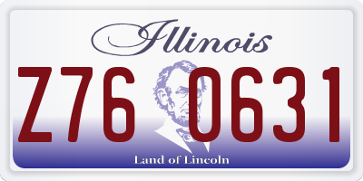 IL license plate Z760631