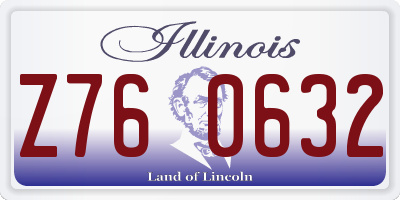 IL license plate Z760632