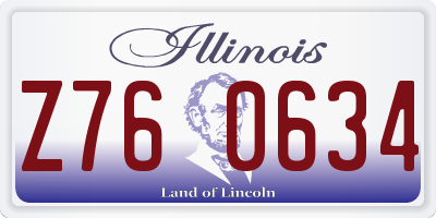IL license plate Z760634