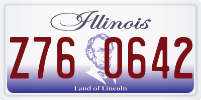 IL license plate Z760642