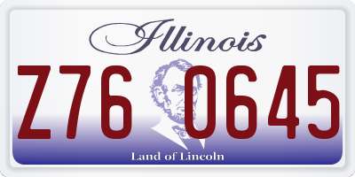 IL license plate Z760645