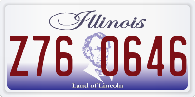 IL license plate Z760646