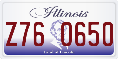IL license plate Z760650