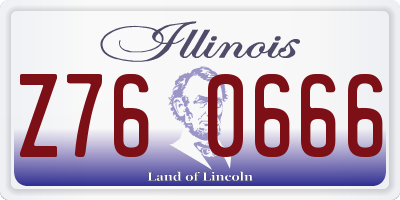 IL license plate Z760666