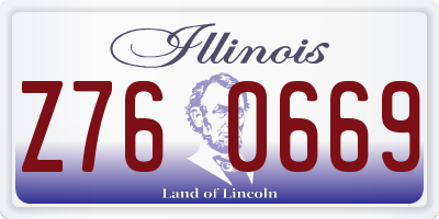 IL license plate Z760669