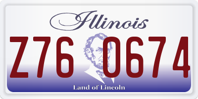 IL license plate Z760674