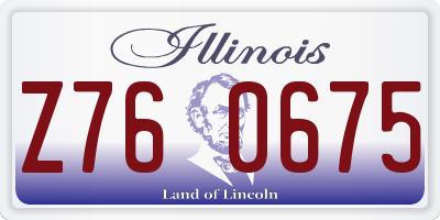 IL license plate Z760675