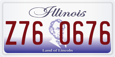 IL license plate Z760676