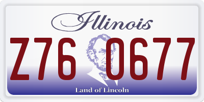 IL license plate Z760677
